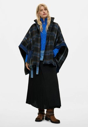 Desigual, PONCHO - PLAID DENIM PONCHO   . - Poncho - brown