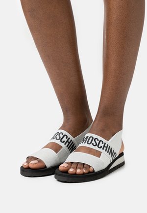 Love Moschino, Sandales compensées - silver-coloured