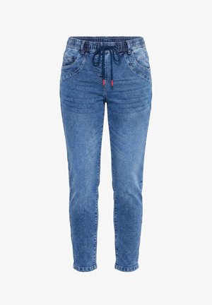LAURASØN, CUFFABLE STRETCH FIT SLIM LEG JEANS - Jeans slim fit - blue denim