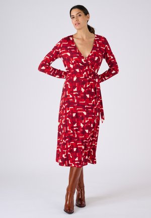 ROBE MAILLE EFFET CACHE-COEUR STRETCH  - Gebreide jurk - graphic red