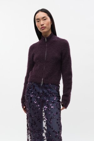 BESSIE - Kardigán - plum perfect mel