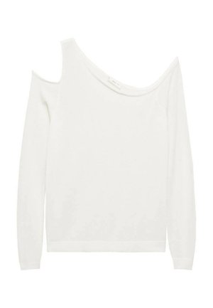 Stickad tröja - off-white