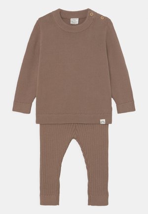 UNISEX SET - Strikkegenser - dark khaki