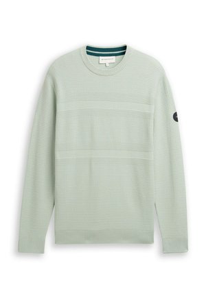 TOM TAILOR, Striktrøje - soft greyish green