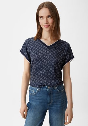 comma casual identity T-shirt print - tiefblau