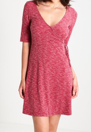 Jersey dress - mottled red