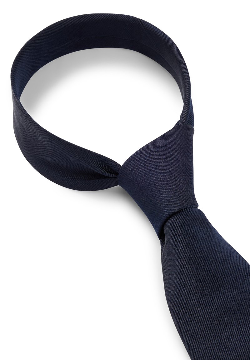 TigerTie Cravatta Classica Blu Marino Striata – 150 Cm, Larghezza 8 Cm - 5