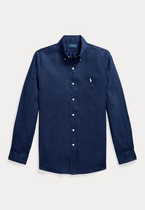 Polo Ralph Lauren CUSTOM FIT LINEN SHIRT - Cămașă - newport navy/white