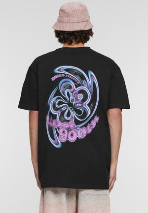 Lost Youth BLOSSOM SPIRAL   - Print T-shirt - black
