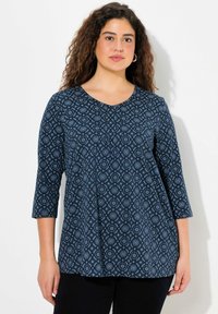 Ulla Popken 3/4 SLEEVE   - Maglietta a manica lunga - navy blue
