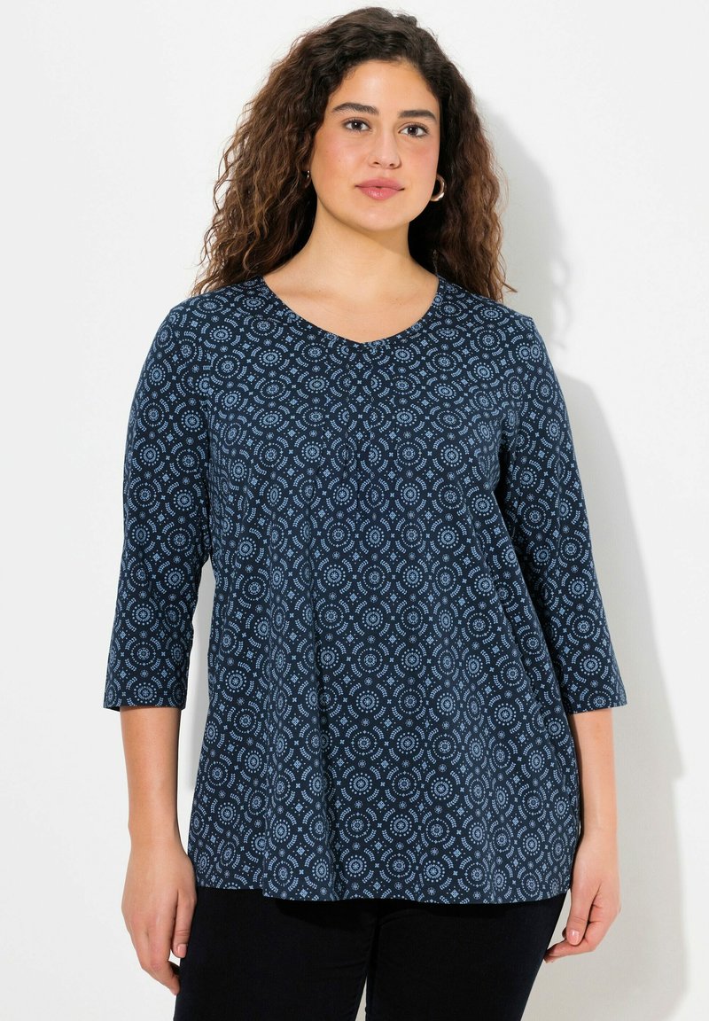 Ulla Popken 3/4 SLEEVE   - Maglietta a manica lunga - navy blue