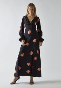 Glamorous V-NECK - Maksimekko - black orange flower