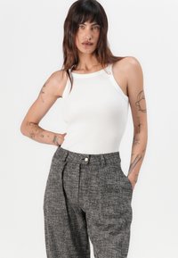Pinko PASSIFLORA PANTALONE - Hlače - nero/marrone/bianco