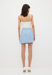 adL TWEED  - A-linjainen hame - blue