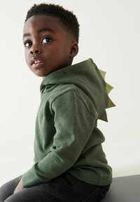 Next TEXTURED  DINO SPIKES  - Jersey con capucha - khaki green