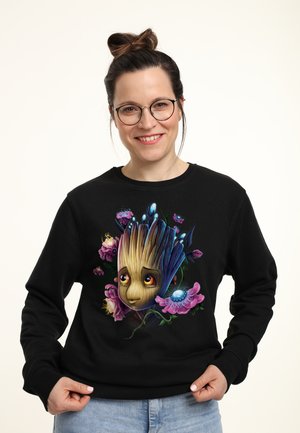 GOTG CLASSIC GROOT FLOWERS - Sweatshirt - black