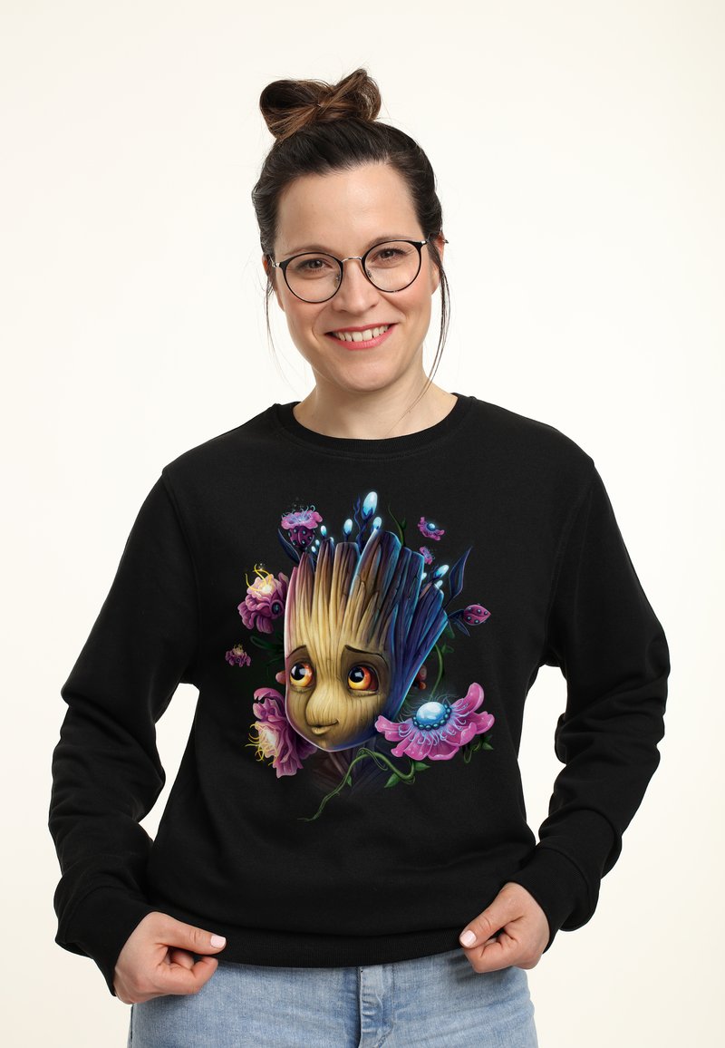 Marvel GOTG CLASSIC GROOT FLOWERS - Sudadera - black