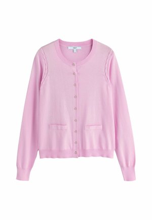 Next, PETITE FIT - SOFT TOUCH COTTON RICH CREW NECK CARDIGAN - Neuletakki - light pink