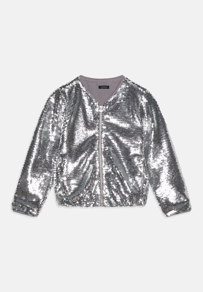SEQUINS - Blouson Bomber - silver