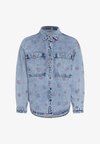 KABABENA - Veste en jean - blue denim pink flower emb.