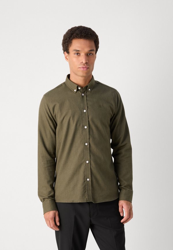 DESERT - Shirt - olive night melange4