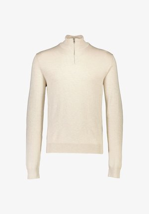Lindbergh HALF ZIP L/S - Pullover - off white mel