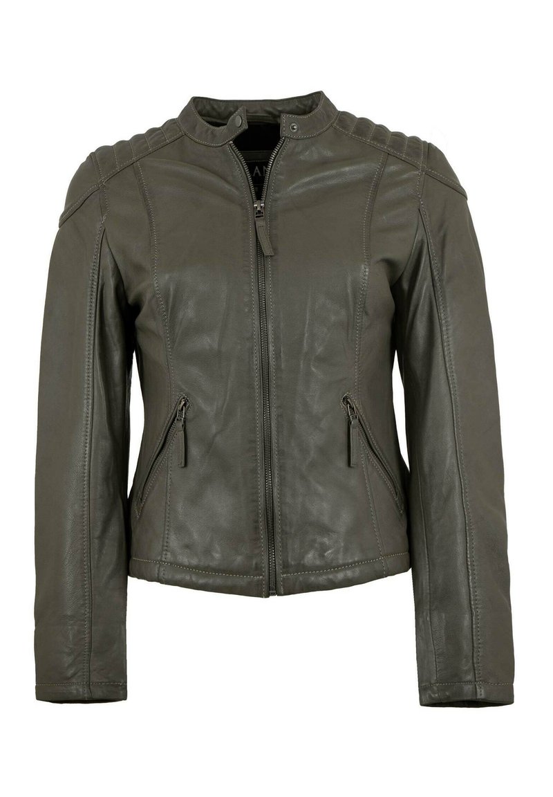 Lederjacken24 LAURA - Lederjacke - dark grey