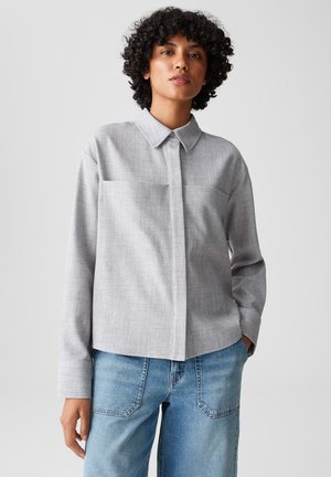LOCKERE PASSFORM - Hemdbluse - hazy fog melange
