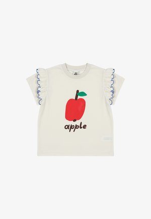 JELLY MALLOW APPLE FRIL - Μπλουζάκι με στάμπα - ivory
