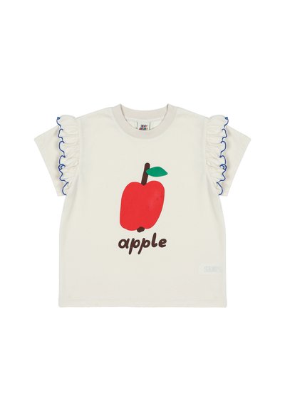 JELLY MALLOW APPLE FRIL - Tricou cu imprimeu - ivory