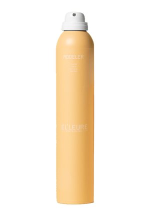 Tall cylindrical orange spray can with white nozzle, labeled "MODELER" and "ELLEURE PROFESSIONAL" on a white background.