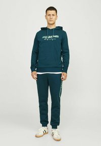 Jack & Jones LOGO  - Jersey con capucha - deep teal