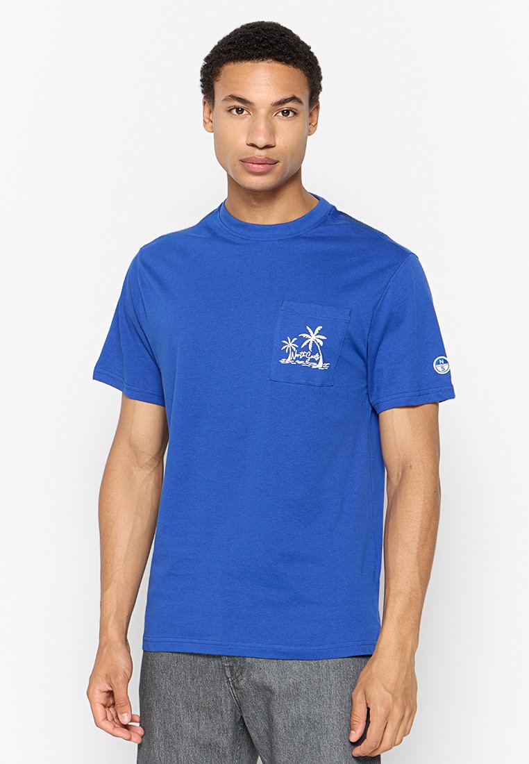 North Sails T-shirt print blauw