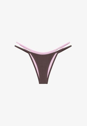 PULL&BEAR, DOUBLE EFFECT - BIKINI BOTTOMS - Bikini-Hose - brown