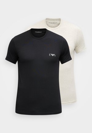 BOLD MONOGRAM PARTE ALTA CREW NECK 2 PACK - Alsónemű - black/melange grey