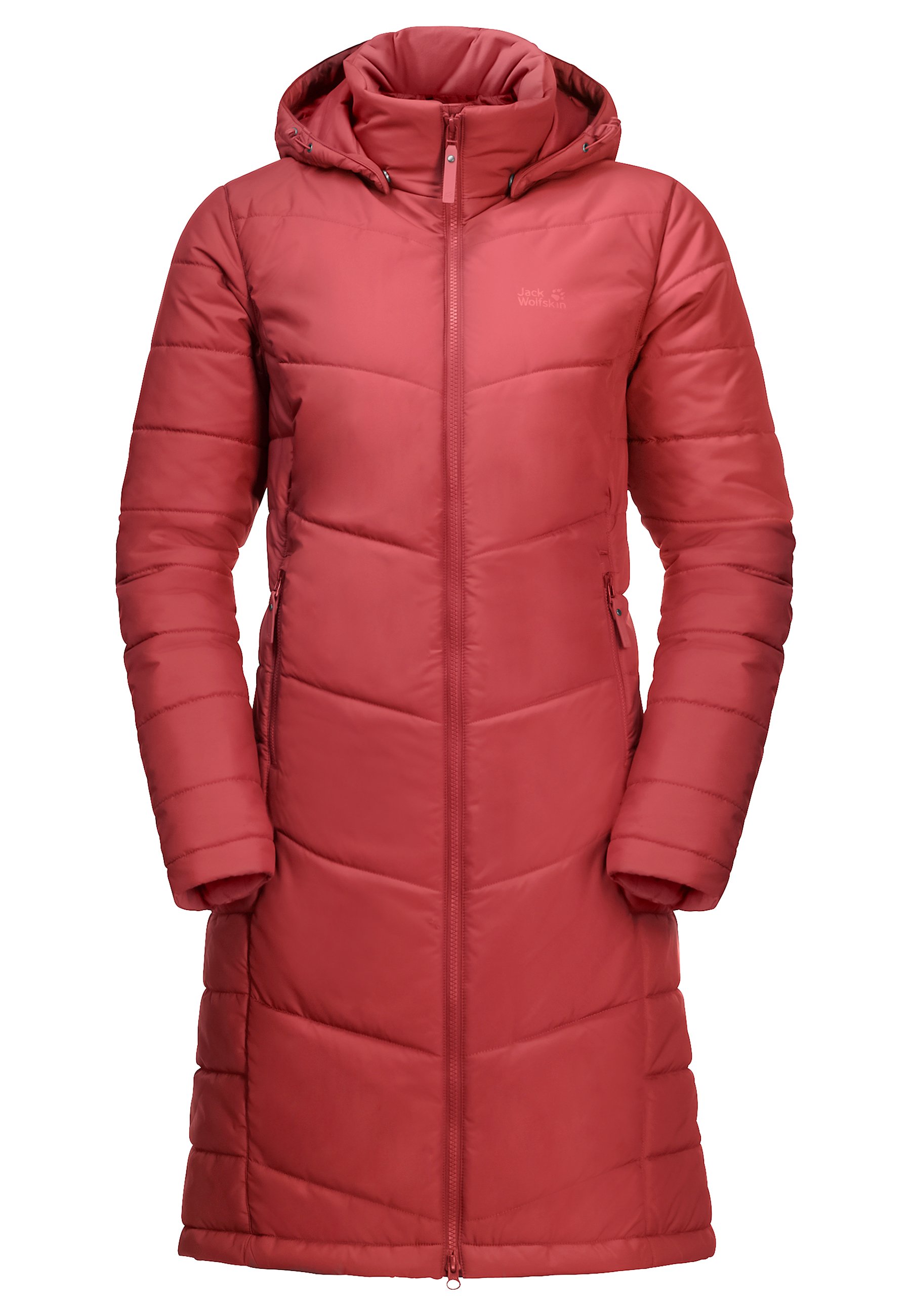 coral winter coat