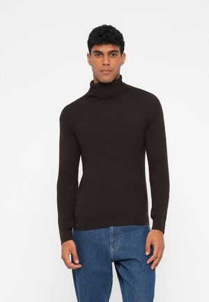 SLHTRAY EDIT ROLL NECK - Jersey de punto - chocolate torte