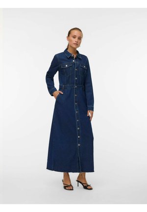 VMMOLLY LANGES - Robe longue - dark blue denim