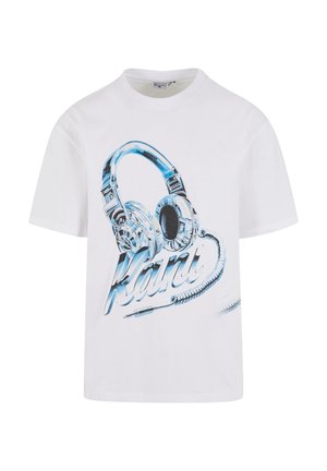 Karl Kani HEADPHONE  - Marškinėliai su spaudiniu - white