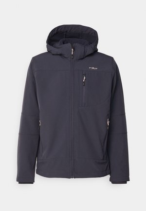 MAN JACKET ZIP HOOD - Softšelová bunda - blue