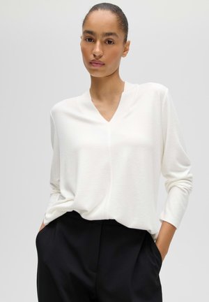 OPUS, OPUS LANGARMSHIRT SANINA SOFT - Maglietta a manica lunga - milk