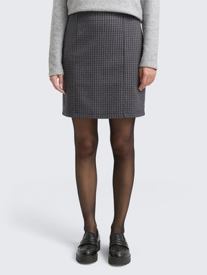 A-lijn rok - navy grey check design