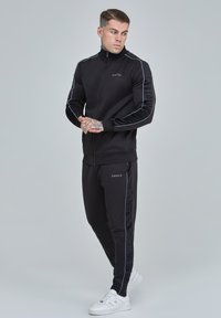 SIKSILK PANELLED  - Tröja med dragkedja - black