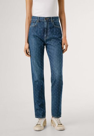 UHW BETTY - Straight leg jeans - faded dot azure