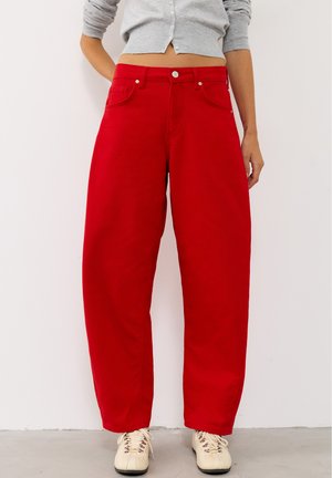 PULL&BEAR, BARREL - JEANS - Wide Leg - red