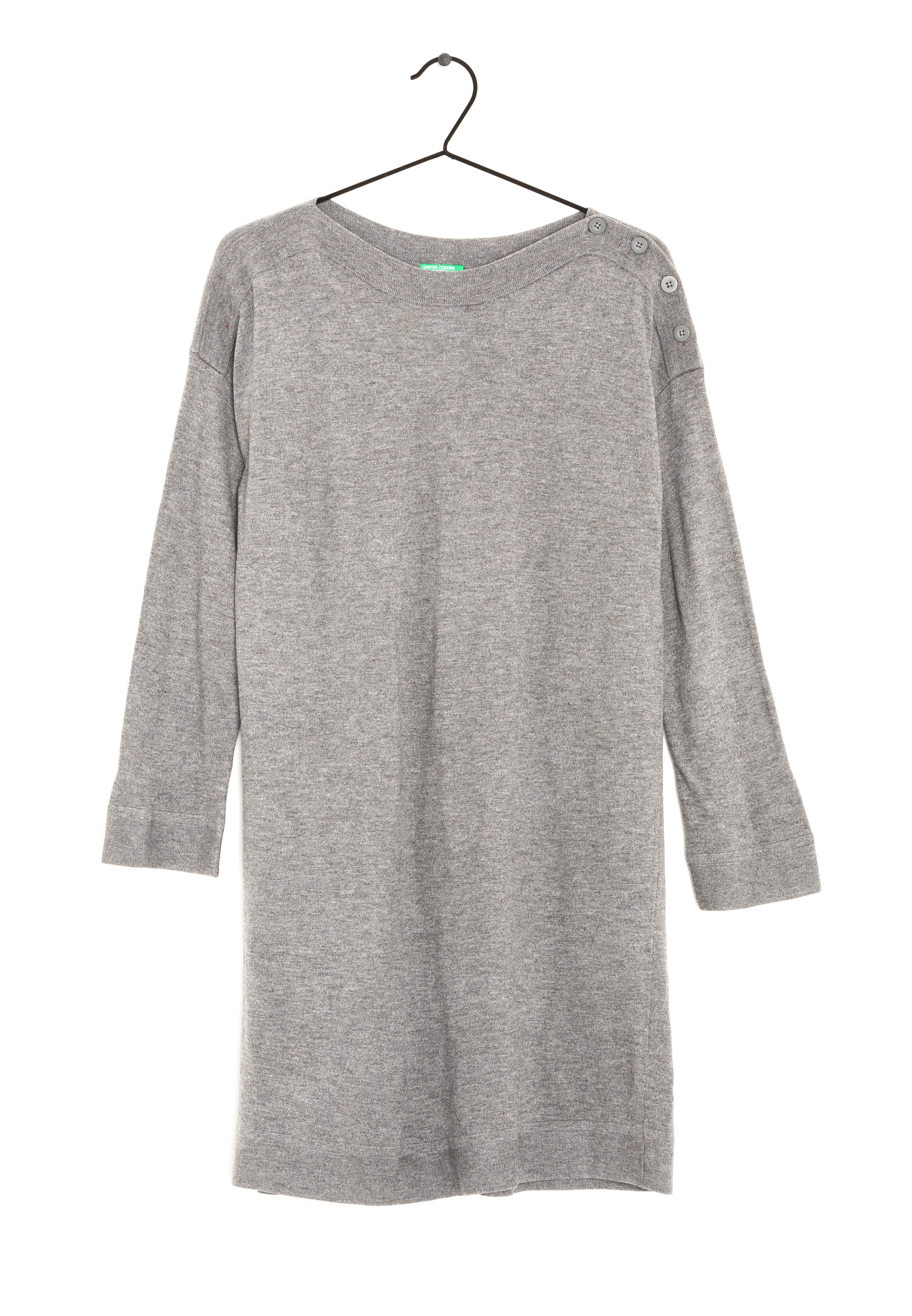 Benetton Strickkleid - grey/grau - (Pre-owned) - Zalando.de