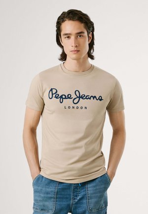 Pepe Jeans ORIGINAL STRETCH  - Camiseta estampada - stone beige