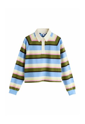 REGULAR FIT - LONG SLEEVE COLLARED RUGBY - Polo krekls - pink green blue yellow striped