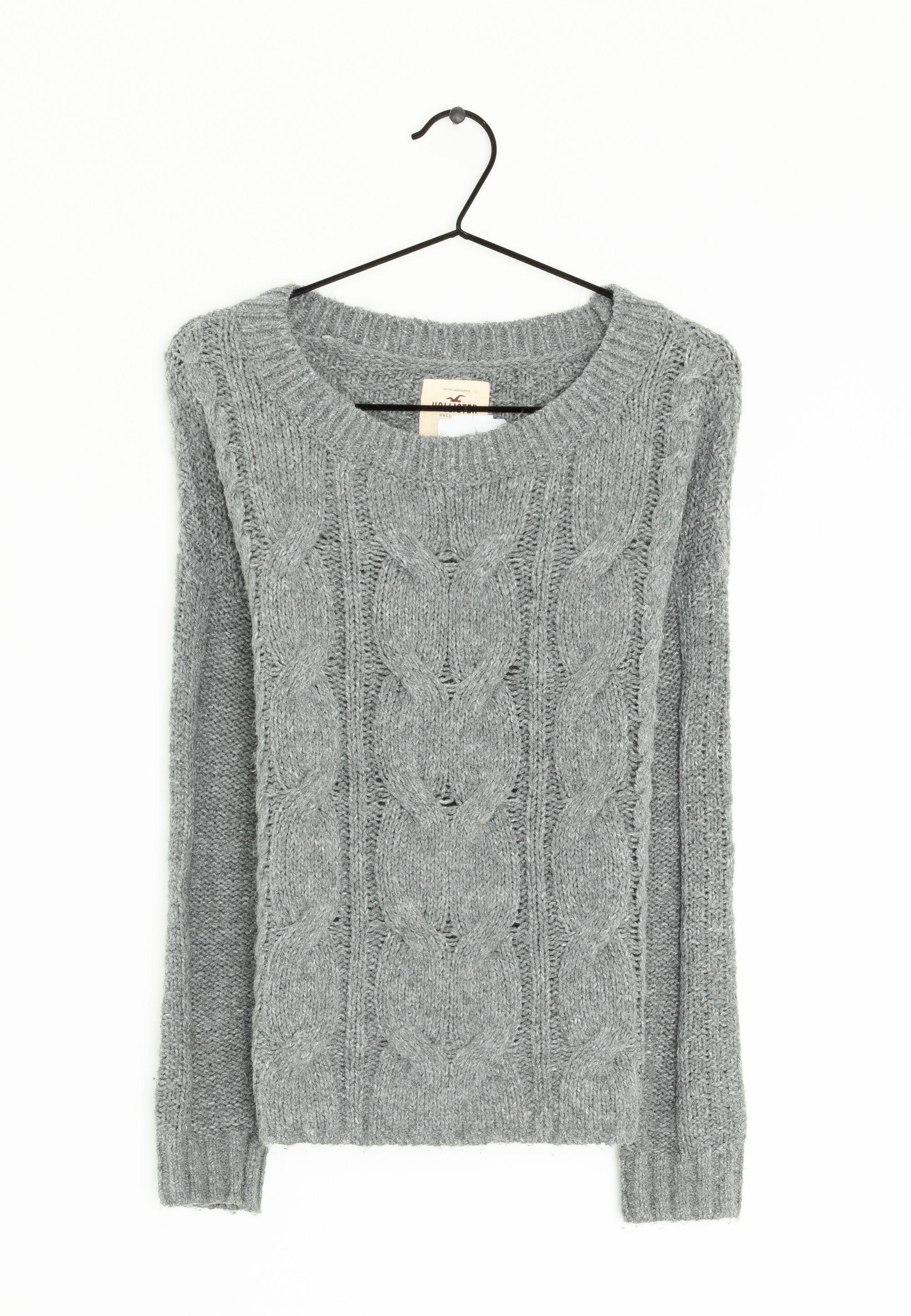 Cable Knit Hollister Gray Sweater Hollister Jumper Grey (Pre-owned