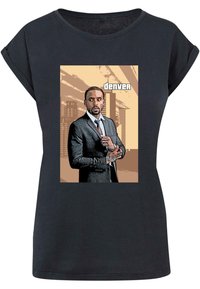 Merchcode GRAND DENVER EXTENDED SHOULDER TEE - T-shirts med print - navy
